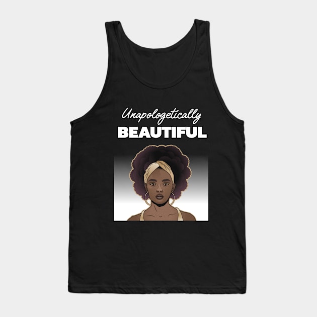 Unapologetically Beautiful Black Woman Tank Top by Eva Wolf